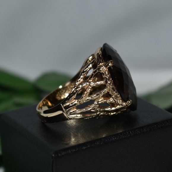 Smoky Quartz Ring with Branch Detail, Size 10 - Picture 10 of 11